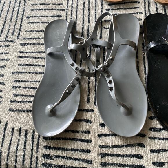 Express And Madden Girl Sandal Shoe Bundle Grey Black 10 - Picture 3 of 7